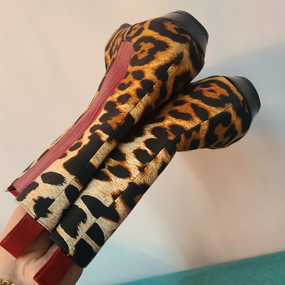 Christian Dior Leopard 🐆 Print Booties European Size 38 - Picture 6 of 14